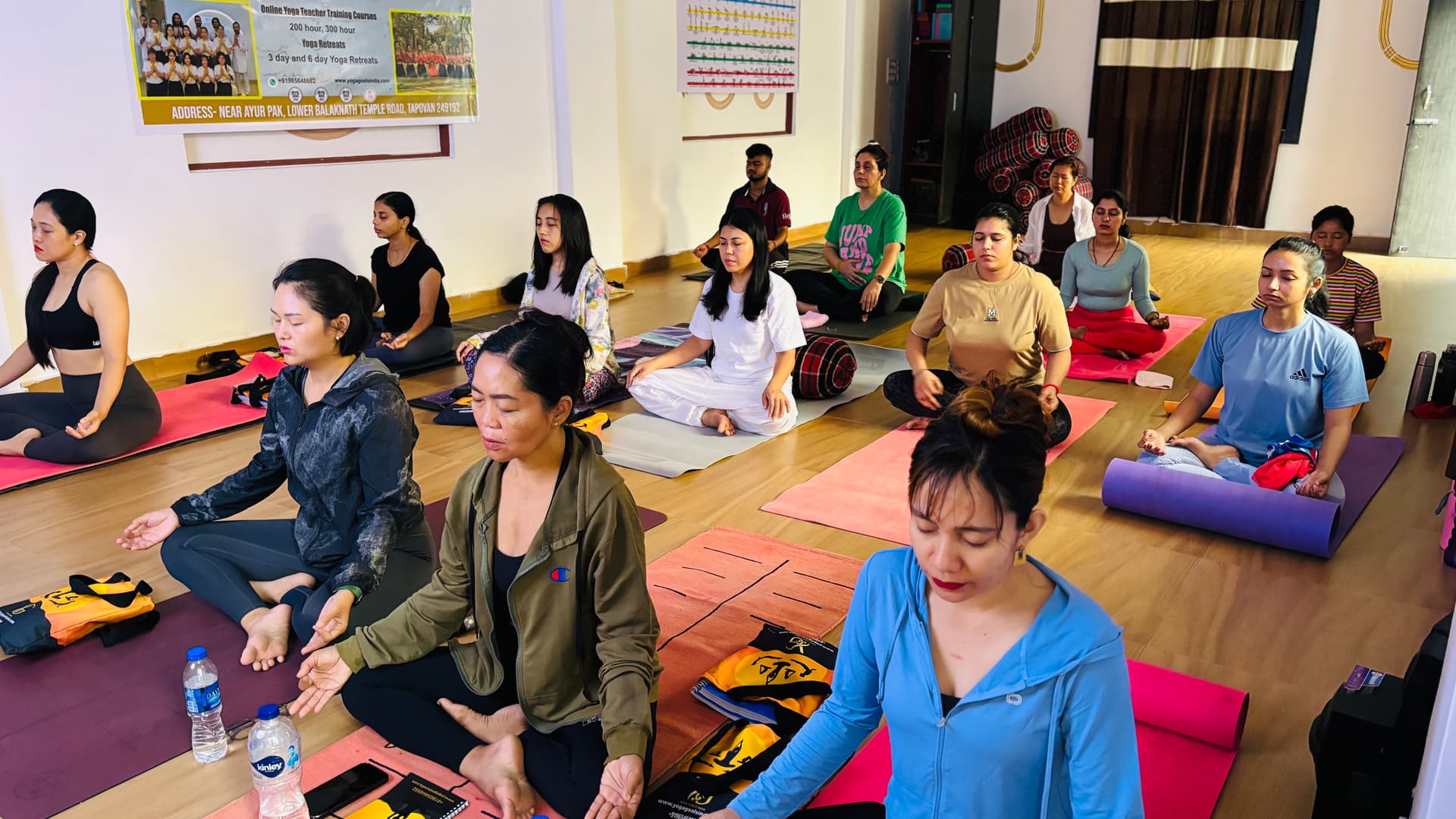 Yoga class at Swaastik Yog School