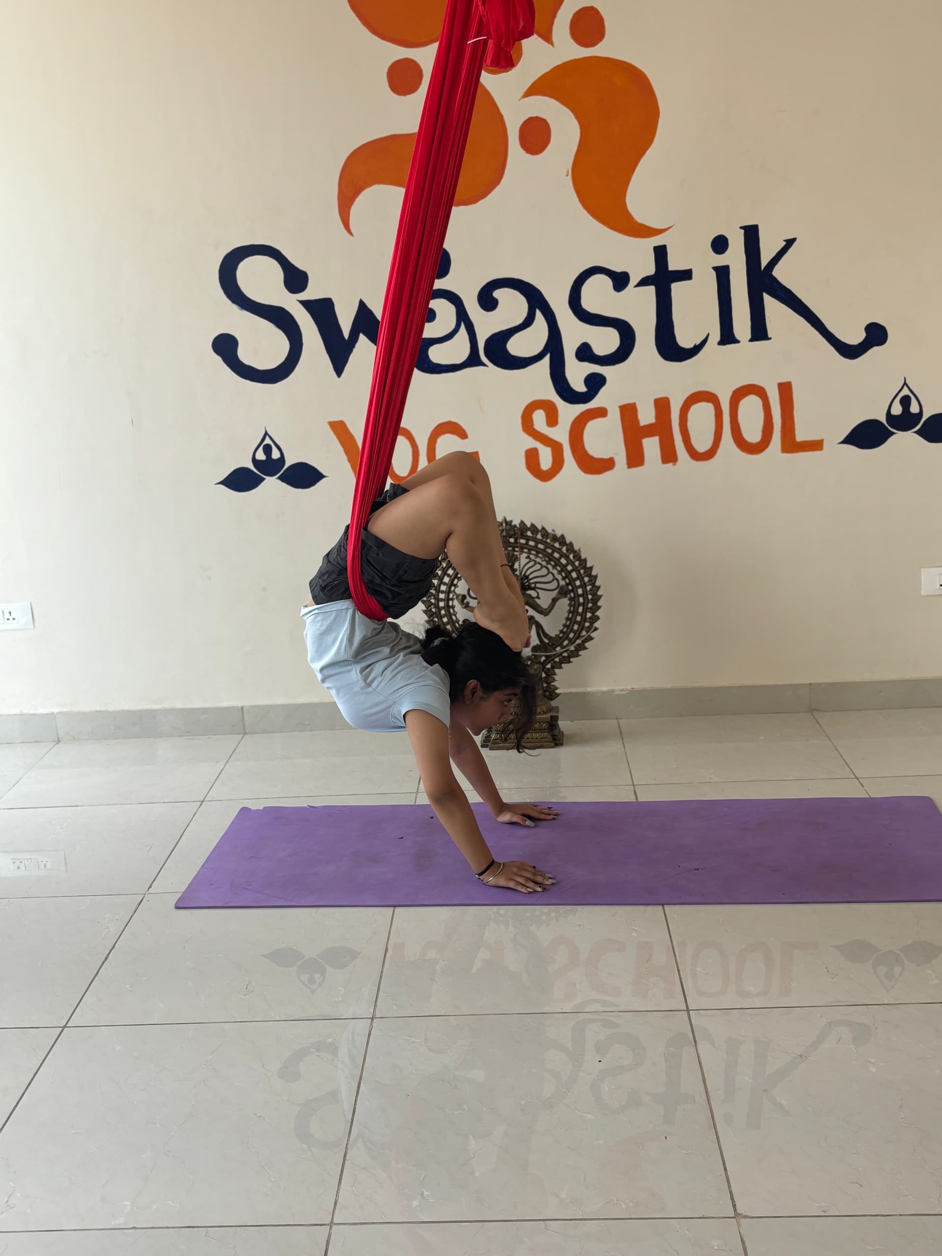 Aerial yoga training