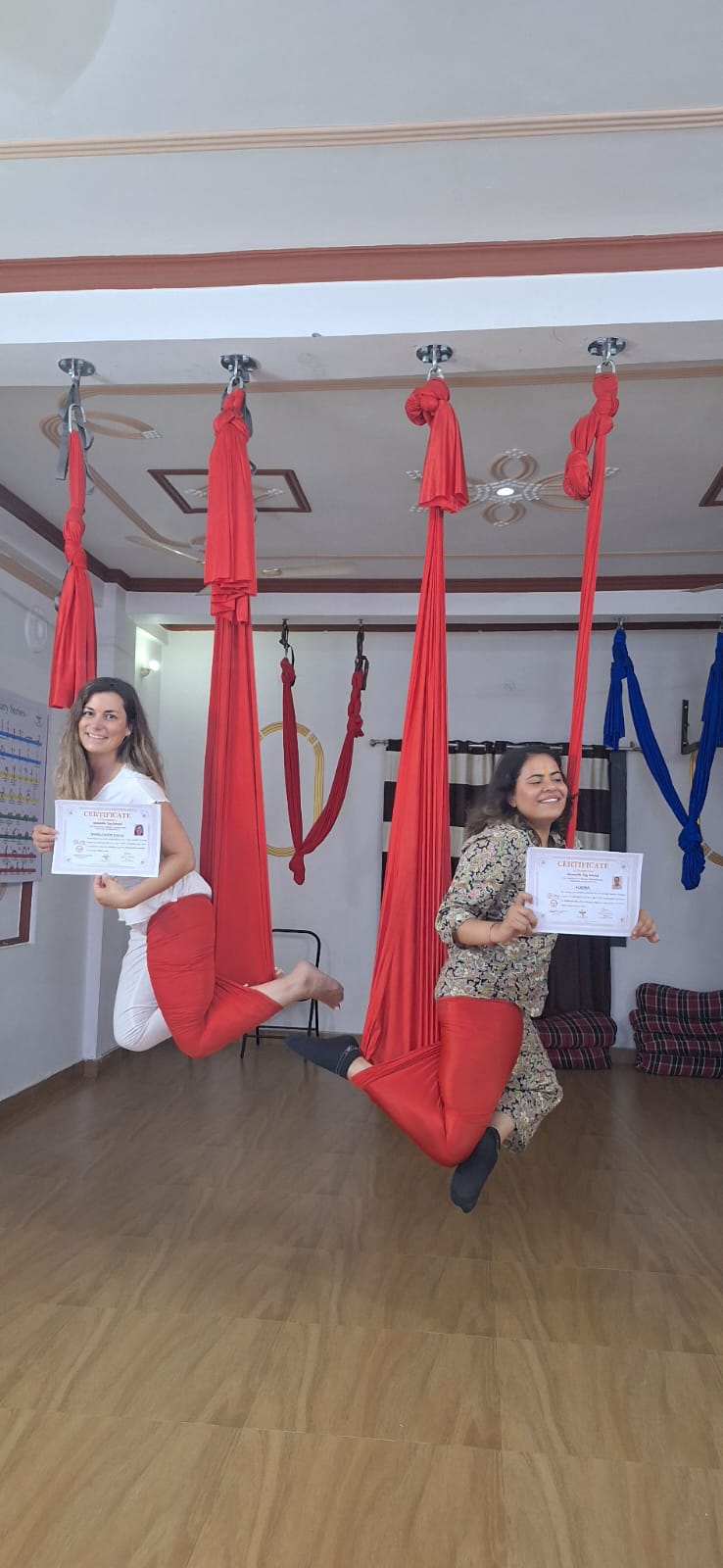 Aerial yoga practice