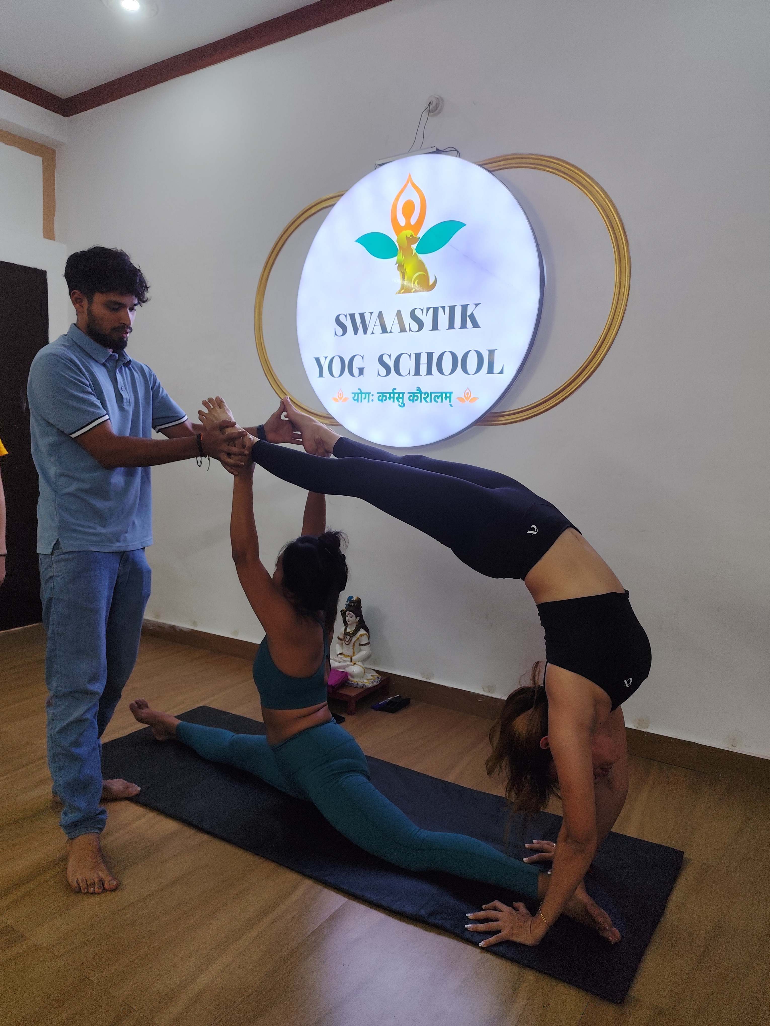 Aerial yoga advanced pose