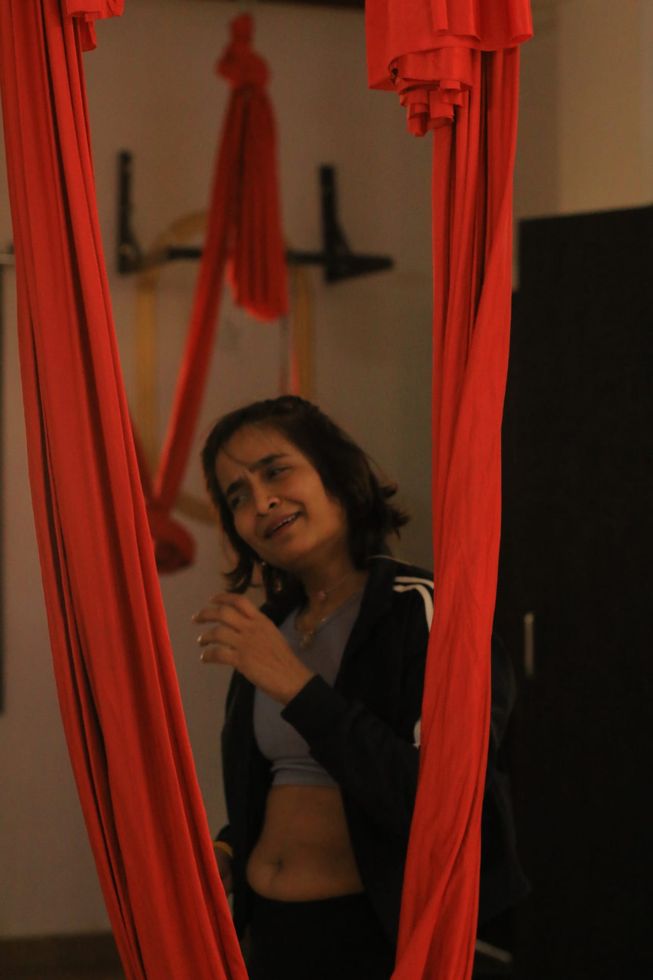 Aerial yoga teacher training group