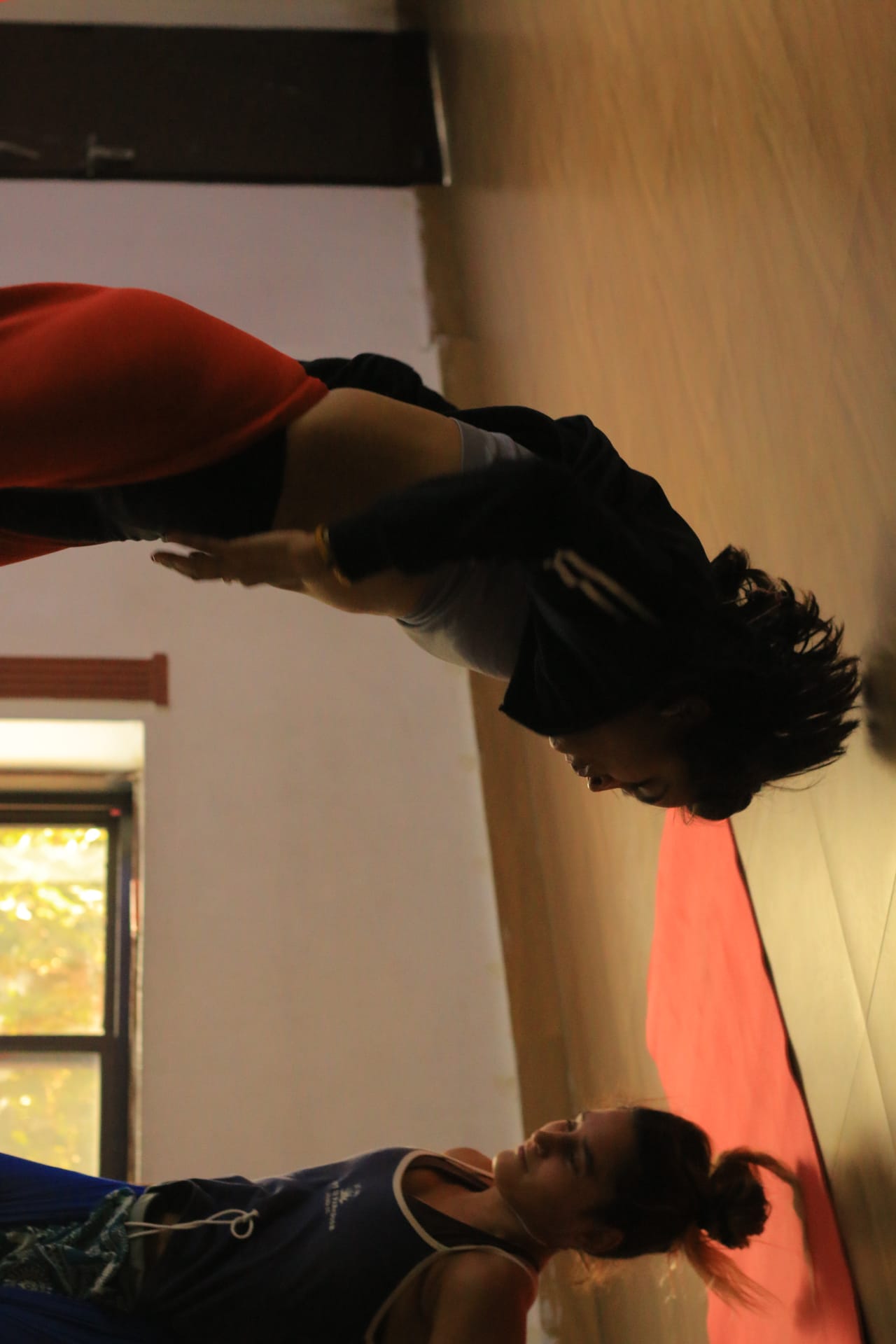 Aerial yoga meditation