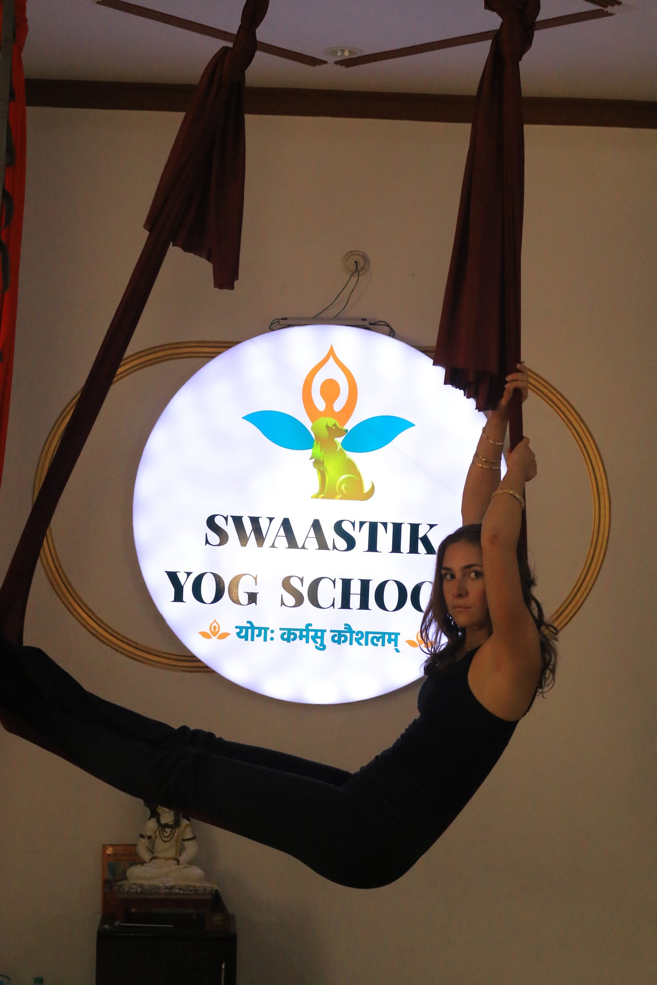 Aerial yoga certification group photo