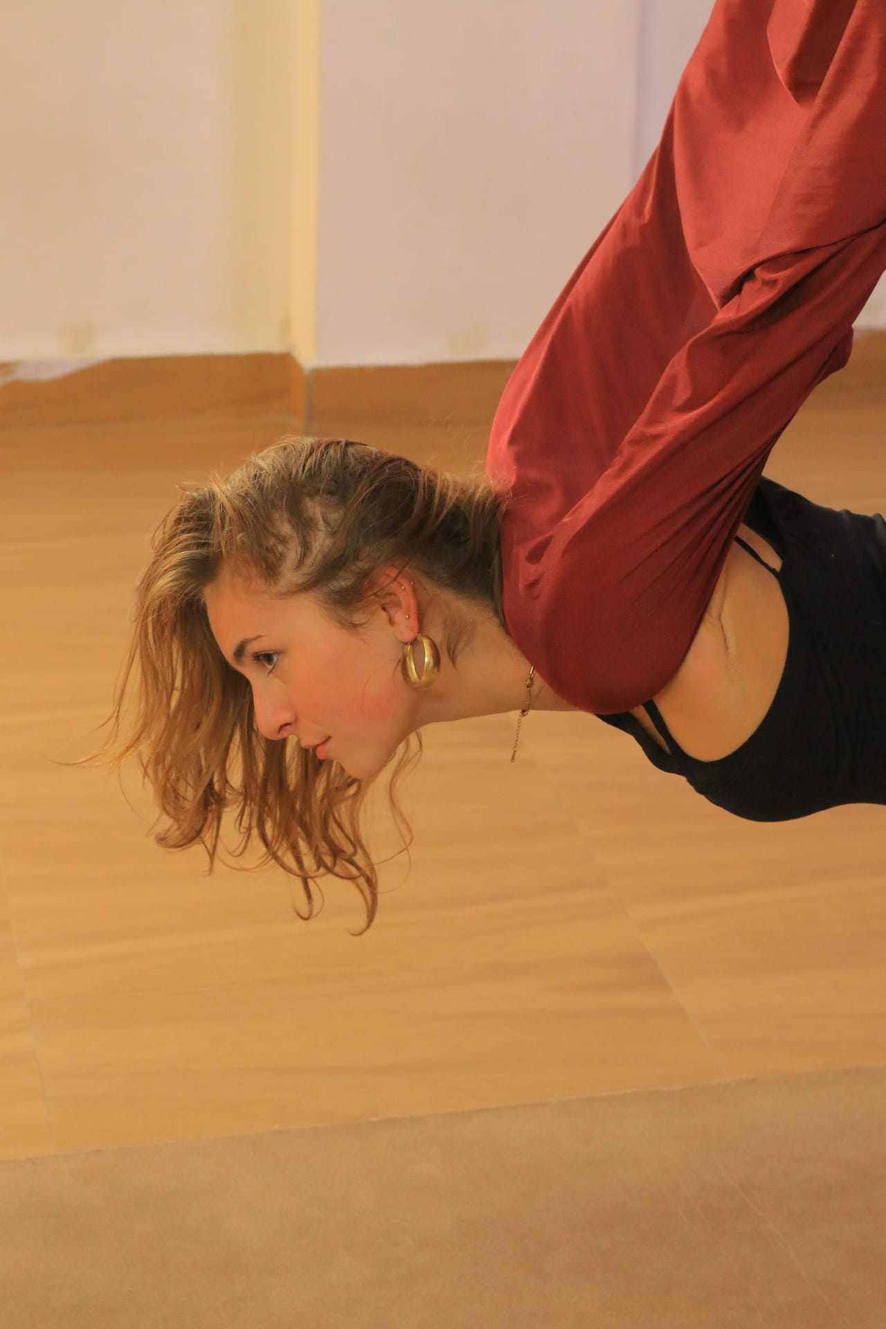 Aerial yoga group flow